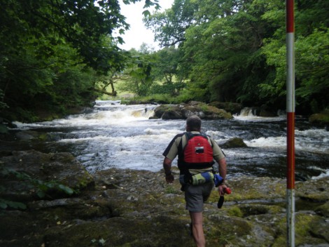 Quick recce before tackling Bala Mill Falls. I opted for a Glide & Slide up the right hand side