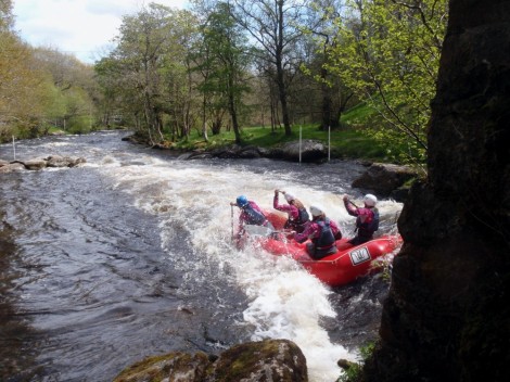 Training at the Tryweryn in the sunshine