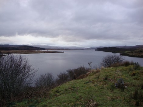 The veiw back down the Loch from the burial island