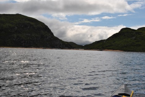 The bay leading to the portage between Veyatie and Sionascaig