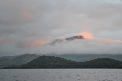 Stac Polly at sunset, hiding in the cloud