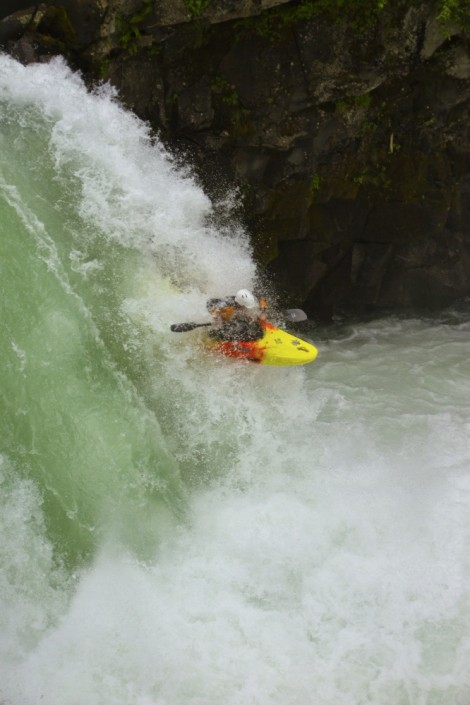 Greg Daspher drives 50 km each way from Squamish almost every day in the high water season to kayak the Callaghan creek.